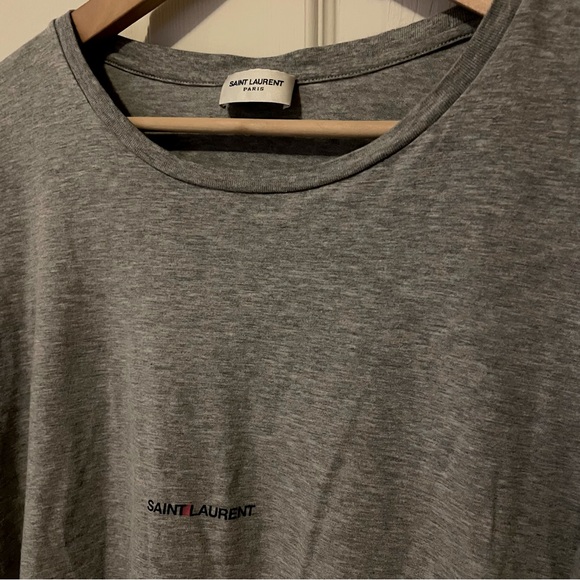 SAINT LAURENT RIVE GAUCHE T-SHIRT M GRAY - Picture 7 of 8